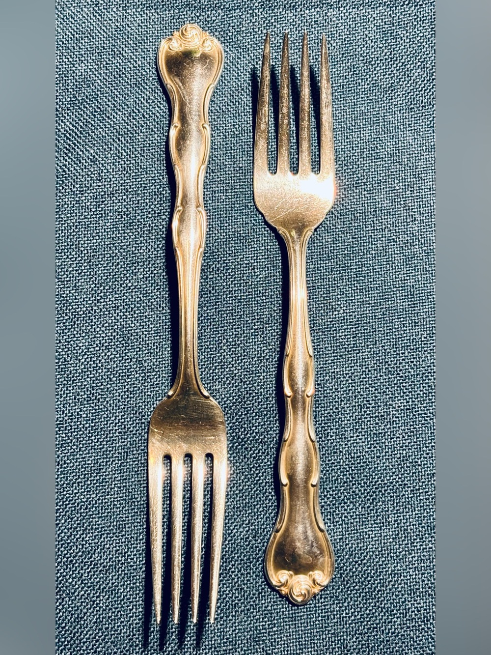 Gorham Rondo Sterling Silver 2-Piece Place Setting Fork & Salad Fork